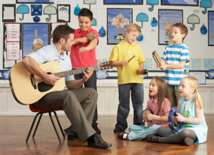 playing music